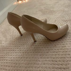 Tan patent high heels!